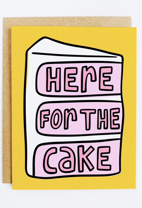 Here For the Cake Birthday Card