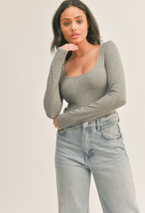 The Basic Gray Bodysuit