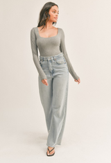 The Basic Gray Bodysuit