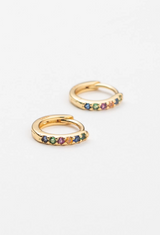 Colorful Crystals Huggie