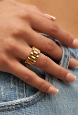 Gold Watch Band Ring