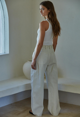 Amalia Distressed White Tank