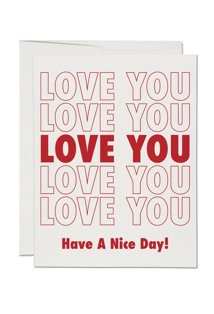 Grocery Bag Love Greeting Card Grocery Bag Love Greeting Card