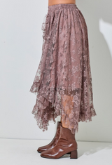 Dusty Mauve Midi Skirt