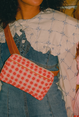 Block Print Belt Bag In Tomato