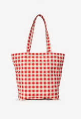 Carryall Tote In Tomato Gingham