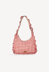 Momo Shoulder Bag In Tomato Gingham