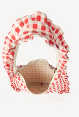 Momo Shoulder Bag In Tomato Gingham