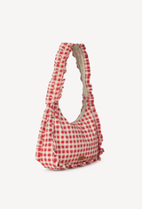 Momo Shoulder Bag In Tomato Gingham