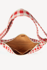 Moon Sling Bag In Tomato Gingham