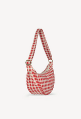 Moon Sling Bag In Tomato Gingham