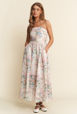 Cotton Candy Floral Midi Dress