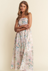 Cotton Candy Floral Midi Dress