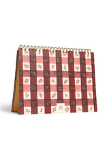 Floral Gingham Monthly Desk Pad