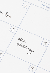 Floral Gingham Monthly Desk Pad