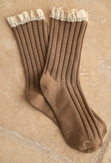 Mocha Crochet Socks