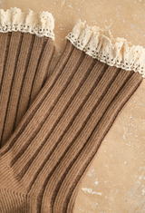 Mocha Crochet Socks