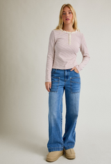 Lavender Stripes Top