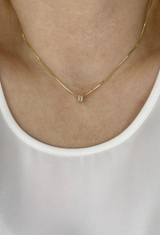 Mini CZ Baguette Necklace