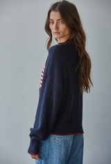 Americana Navy Sweater