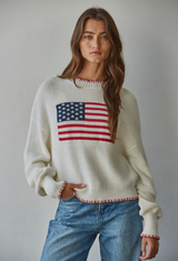 Americana Cream Sweater