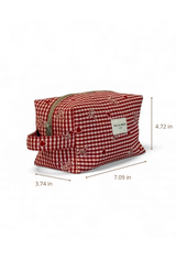 Gingham Makeup Bag