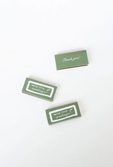 Green Thank You Matchbox
