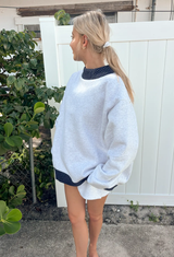 Polka Dot Mockneck Sweatshirt