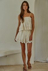 Florence Eyelet Cream Top