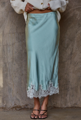 Nantucket Satin Midi Skirt