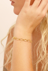 Oval Hammered Bracelet