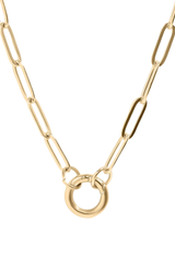 Paperclip Carabiner Charm Holder Necklace