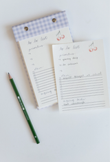To-Do List Notepad in French Blue Gingham