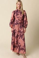 Mauve Floral Maxi Dress