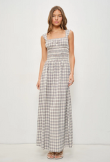 Mabel Plaid Maxi Dress