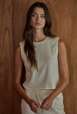 Cotton Pointelle Top