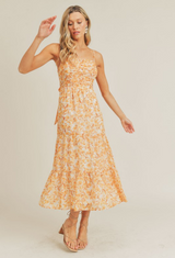 Orange Creamsicle Midi Dress