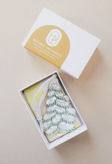 Snowy Boughs Enamel Christmas Tree Ornament