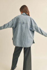 Don't Look Back Denim Shacket