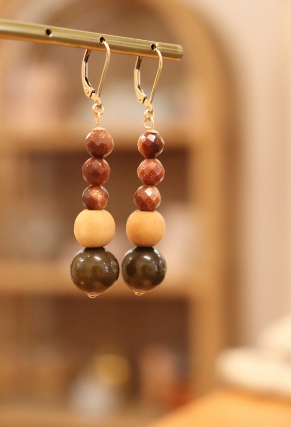 Fall Toned Beaded Earrings