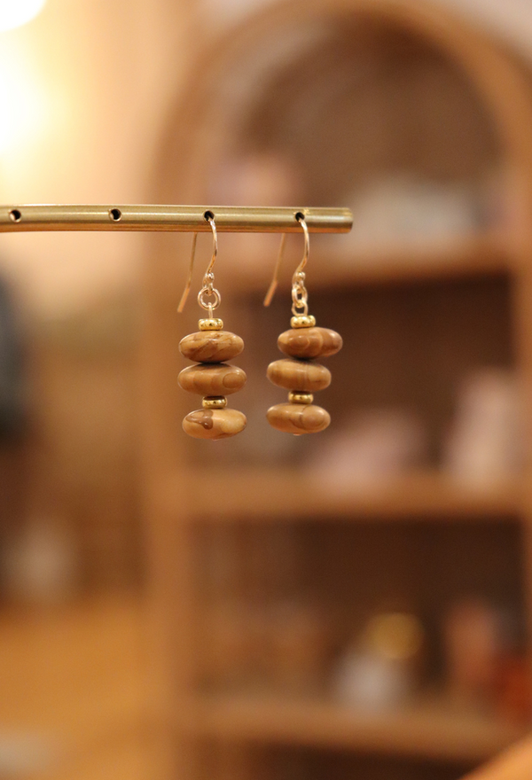 Wood Bead Earrings
