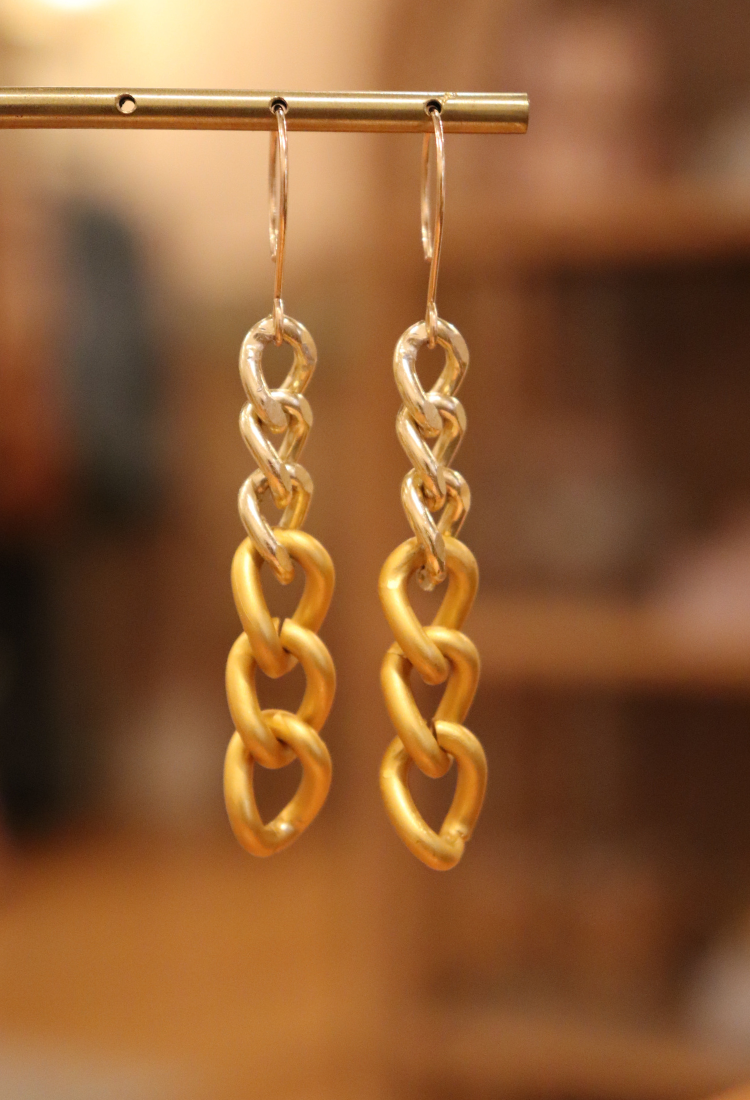 Chunky Double Chain Earrings