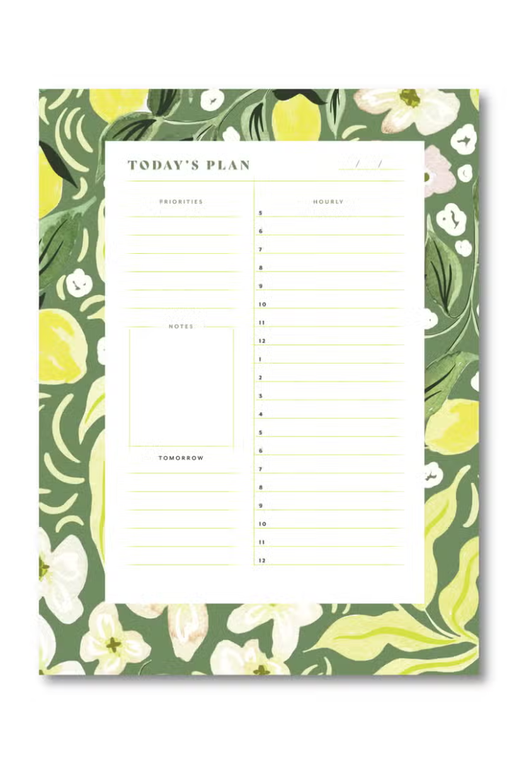 Citron Daily Planner Desk Notepad