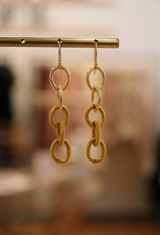 Gold & Mustard Link Earrings