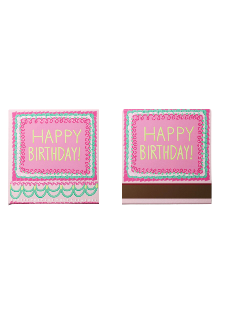 Happy Birthday Vintage Cake Matchbook