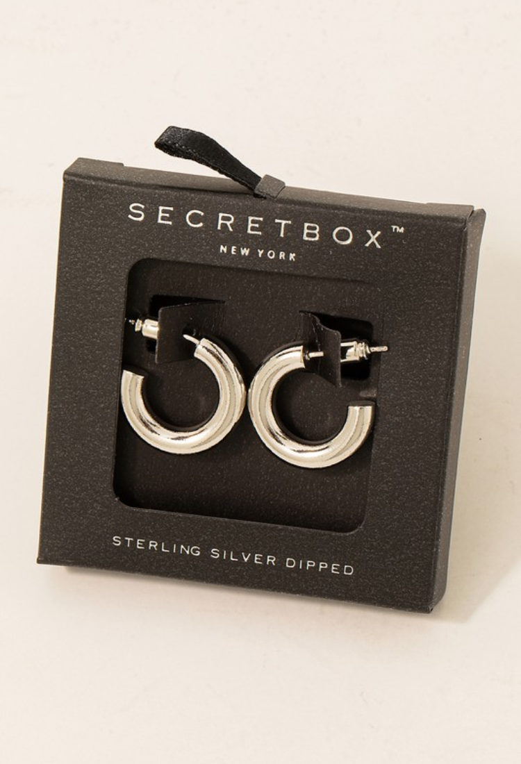 Silver Basic Hoop Earrings
