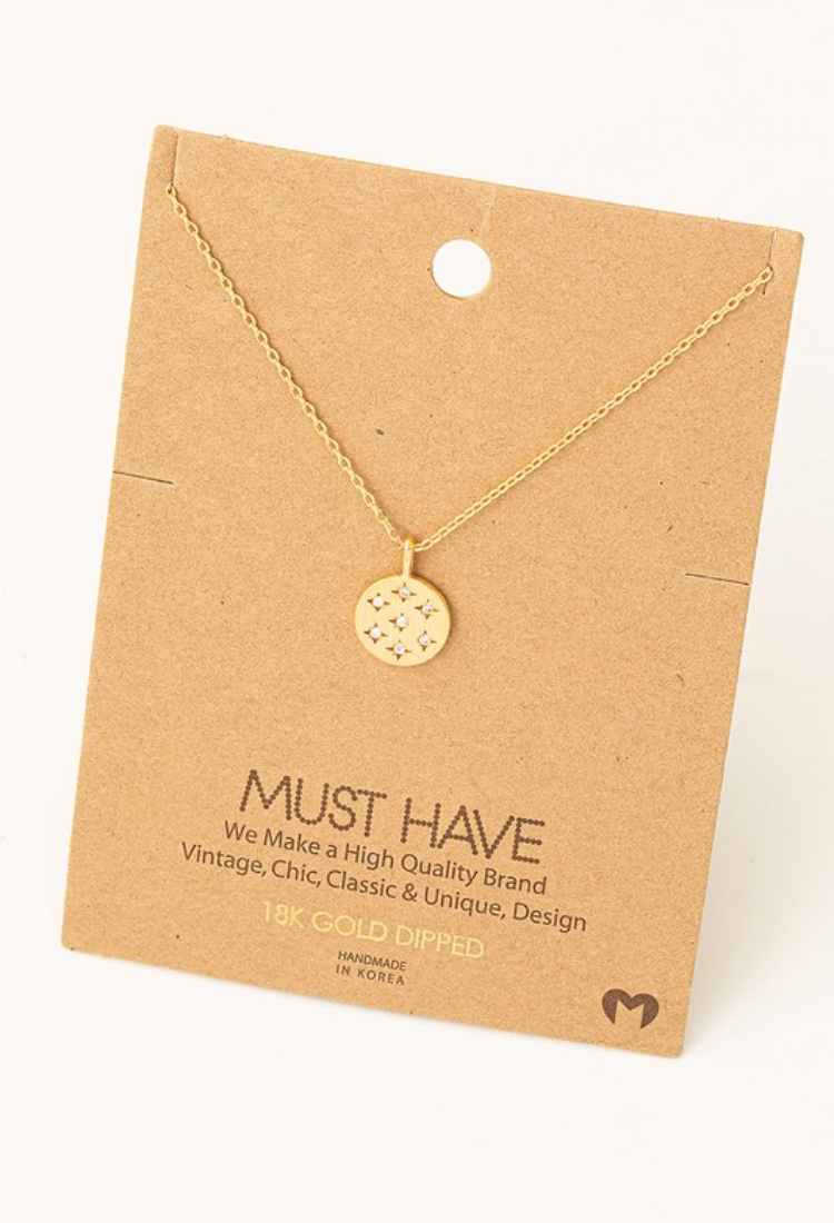 Circle Star Charm Necklace
