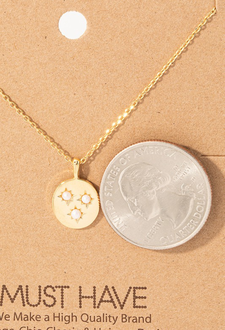 Star Studded Coin Necklace
