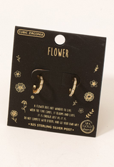 Flower Hoop Earrings