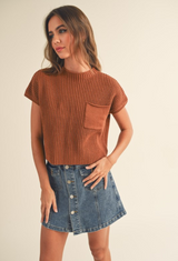 Fraser Toffee Sweater Knit Top